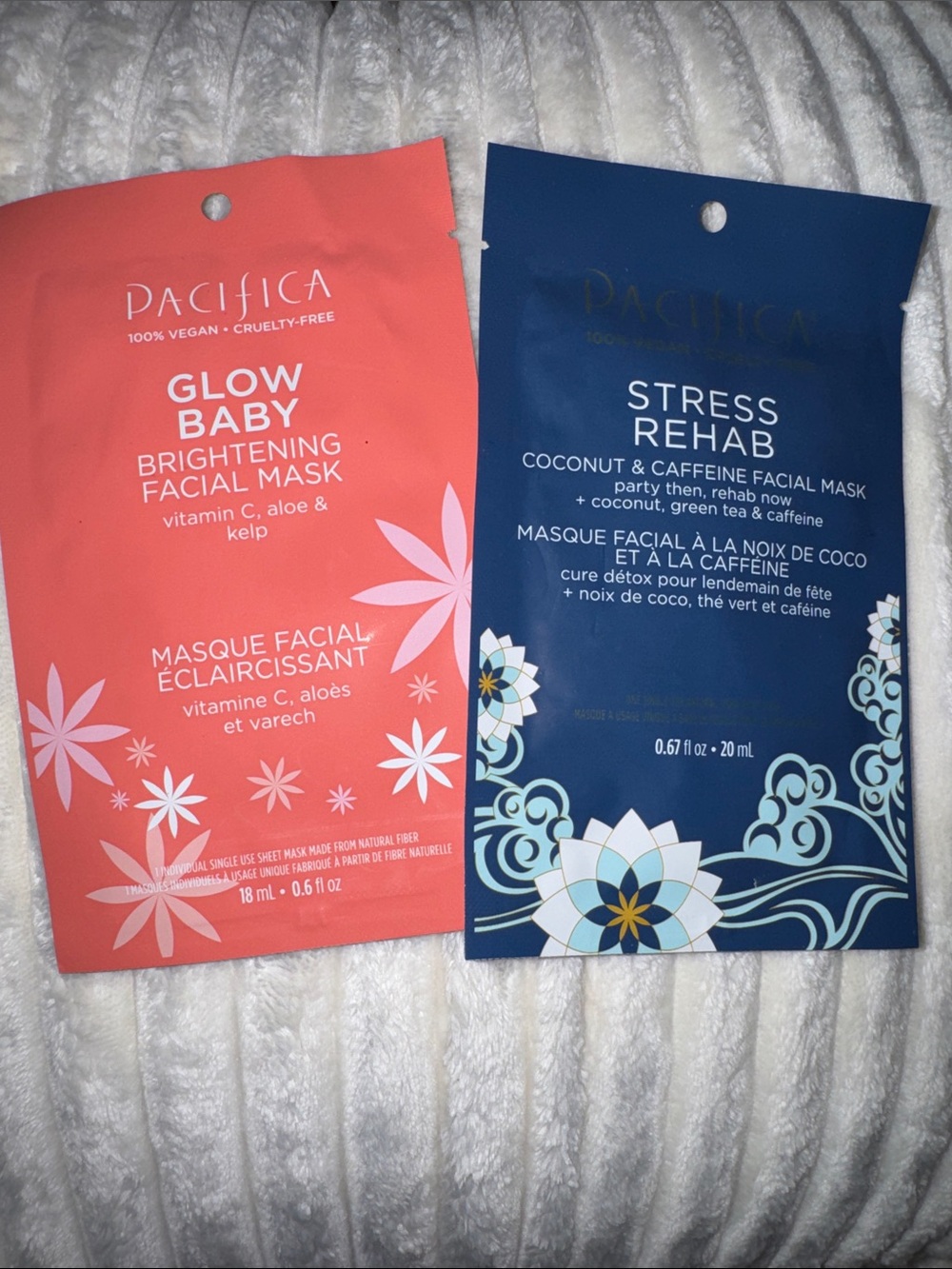Pacifica Vegan Face Masks Set of 2